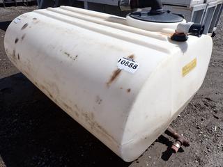 Poly Water Storage Tank w/ Lid & Drain, Approximately 250 Gal.