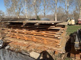 Selling Off-Site - Various 10 ft x 12 ft Lengths of 2x6 Hardwood Flooring Slabs, For Further Information Please Call Tim @ 403-968-9430.