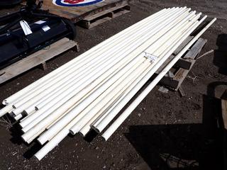 Quantity of 1-1/2in White Plastic Pipe, Approximately 10ft Each.