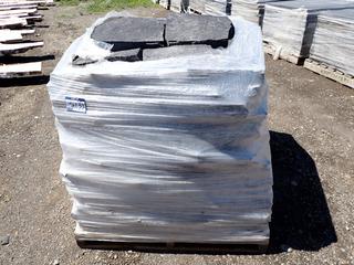 Pallet of Black Rundle Flagstone Landscaping Tile.
