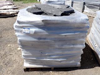 Pallet of Black Rundle Flagstone Landscaping Tile.
