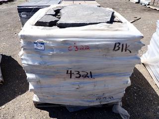 Pallet of Black Rundle Flagstone Landscaping Tile.