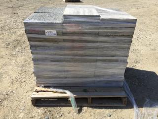 Quantity of Assorted Sterling & Charcoal Lexington Slabs (Pebbled Surface), Approximately 16in x 16in.