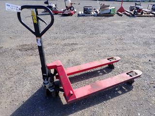 5500lb Capacity Pallet Jack with 6in x 48in Forks.