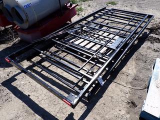 (2) Metal Frames with Castors, Approximately 4ft x 10ft.