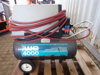 Rand 4000 Oilless 20 Gal Air Compressor 15.0 Amp 60Hz 115V, S/N DC901.96 - 6196-0039.