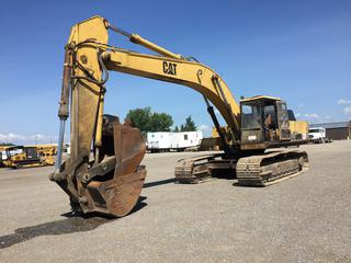 1992 Cat EL300B Excavator c/w Only One Q/C Clean Up Bucket, Hydraulic Thumb, Cab, S/N 3FJ00197, *Inframe Engine Work Done June 06, 2021, Also Planeary Drive Work, See Attached Work Orders* Digging Bucket Selling At Lot #417A