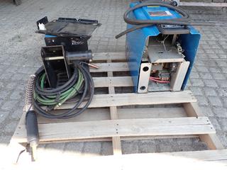 Miller XMT 350 cc/cv Welder *Requires Repair* and Miller 22A 24V Wire Feeder.