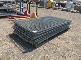 Quantity of Metal Racking, Approximately 87 in x 48 in w/ 2-3/4in Squares.