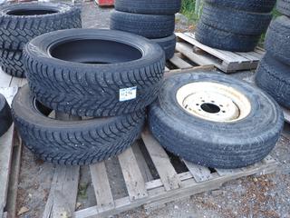 (2) Hakkapel IITTA R3 SUV Tires 255/55 R20 and (1) Michelin LTX Tire LT235/85 R16 120/116R M+S w/ * Bolt Pattern Rims.