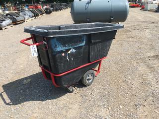 Rubbermaid Dump Cart 1/2 Cubic Yard Capacity. *Damaged*