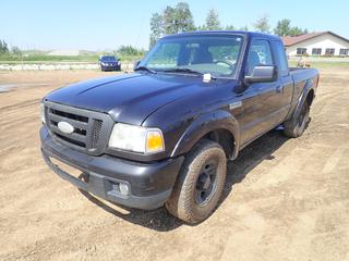 2007 Ford Ranger Sport Extended Cab Pickup c/w 3.0L V6, 5-Speed, 2WD, 235/75R15 Tires Showing 329,239 KMs, VIN 1FTYR44U37PA31290 *Note: New Cylinder Heads And New Water Pump As Per Consignor, Dent In Passenger Side Fender, Front Spoiler Cracked*