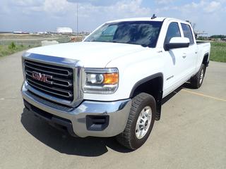 2017 GMC Sierra SLE 2500 HD Crew Cab 4X4 Pickup c/w 6.0L V8 Vortec Gas, A/T, A/C, Rear View Camera, LT265/70R17 Tires, Box Liner, Showing 153,945 KMs, 7,264 Engine Hrs., VIN 1GT12SEG7HF116238 *Note: Link To Carfax Below*