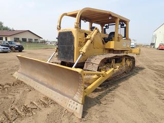 1977 Caterpillar D7G Crawler Dozer c/w A/Dozer, 13 Ft. Blade, CAT 3306 Diesel Engine, 3-Spd Powershift Transmission, Preheat, 24 In. Single Grouser Tracks, Canopy, Sweeps, Rear Screen And MS Ripper. Showing 5007hrs. SN 92V4271 *Note: New Rad, New Starter, New Fuel Lines, New Bearings And Seals Left Find Drive As Per Consignor** **Equipment From H&P Kosik Construction, For More Info Contact Richard @ 780-222-8309**