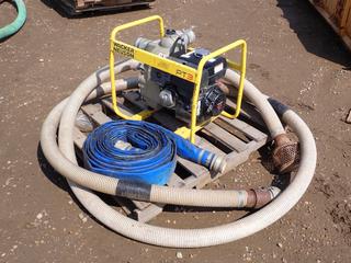 Wacker Neuson Model PT3A 3 In. Trash Pump c/w Honda CX240 Gas Engine, 3 In. Suction And Discharge Hoses, SN 20004885 *Note: Works*