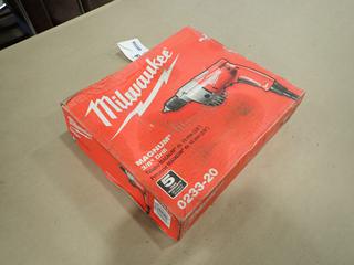 Unused Milwaukee 3/8 In. Drill, 120V, 5.5A, SN 924CD14280059  (G-1)