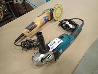 Powerfist 7 In., 120V Sander/Polisher c/w Makita GA7020 7 In., 120V Angle Grinder *Note: No Guard or Nut to Tighten Disc* (G-1)