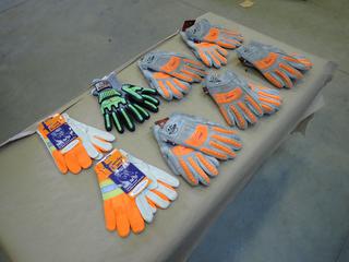 (5) Pairs Of Timber Series Size Medium Gloves, (2) Pairs Of Gander Brand Size Medium Gloves And (1) Pair Of Tenactiv Size 9 Gloves (J-2-3)