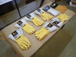 (6) Pairs Of Gander Brand Size 12 Welding Gloves, (2) Pairs Of Superior Gloves Leather, Size XXL  (J-2-3)