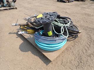 Qty Rope, Extension Cords, 3/4 In. Fuel Hose, Hydraulic Hose, Tech Cable And Assorted Supplies