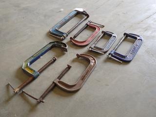 Qty Of 6 In., 12 In, And Assorted Size C-Clamps  (T-5-2)