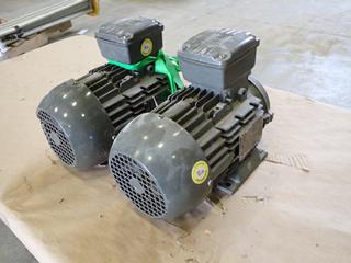 (2) WEG 60Hz 3-Phase 1hp Motors. Part 7518EP3EAL80  (K-2-3)