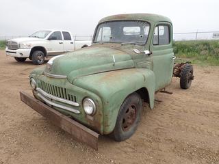 International L-130 Series Cab And Chassis c/w 6-cyl Engine. Showing 78,303 Miles. SN 12581 *Note: Tears In Seat, Does Not Run*