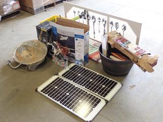 Qty of Solar Panels, Wood Blinds, Outdoor Light, Sink And Assorted Supplies  (S-4-1)