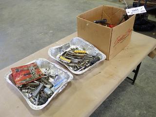 Qty Of Assorted Drill Bits, Sockets, and C-Clamps  (B-2)