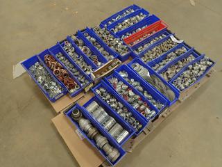 Qty Of Assorted Conduit Fittings c/w Storage Bins  (L-4-1)