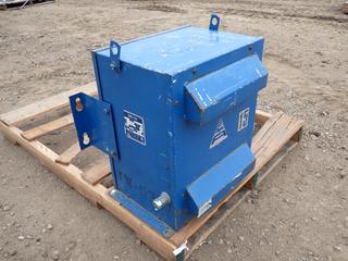 Delta Type DS0015 60hz 15KVA Single Phase Transformer, 480/600 PRI. SN EJ-0864-14628 