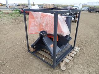 Unused TMG Industrial Model TMG-WC42 3-Pto Tractor Wood Chipper w/ Driveline Shaft And 4 In. Chipping Cap. SN BL2023030023