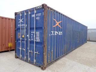 2006 40 Ft. 9ft 6in High Cube Storage Container. SN X1NU8110371 *Note: Located Offsite @ 20412 118A Ave NW Winterburn, For More Info Contact Shazeeda @ 780-721-4178*