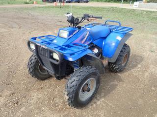 1995 Polaris Magnum Model W958144 4X4 ATV c/w 425 Liquid 4-Stroke, AWD, AT25X8-12 Front And 25X11-10 Rear Tires. Showing 01763 Miles, 111hrs. VIN 2585914 *Note: Override Button Must Be Used For Reversing*