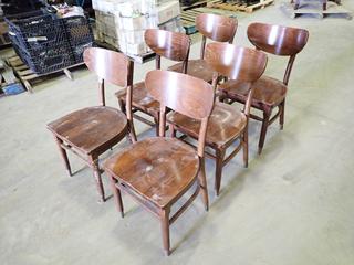 (6) Shelby Williams Wood Chairs, 18 In. X 16 1/2 In. X 33 In.  (X-3-2)