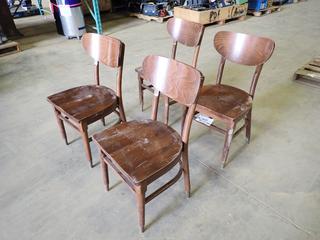 (4) Shelby Williams Wood Chairs, 18 In. X 16 1/2 In. X 33 In.  (P-3-2)