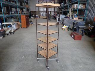 Portable Shelving Unit, 18 In. X 18 In. x 70 In.  (Z)