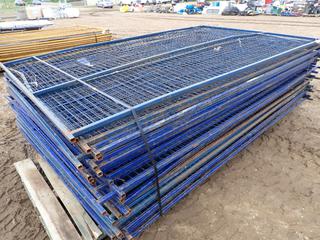 Qty Of (28) Fence Panels, 10 Ft. Length x 6Ft. High