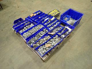 Qty Of Assorted Nipples, Beam Clamps, Wire Connectors, Wall Plates, Joiners, Bins And Assorted Supplies  (P-3-1)