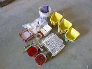 Qty Of Sandpaper, Paint Rollers, Pails, Screens And Respirator Refresher Pads  (B-1)