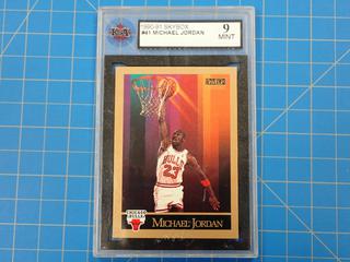 1990-91, Skybox, #41 Michael Jordan Card Rated 9 Mint