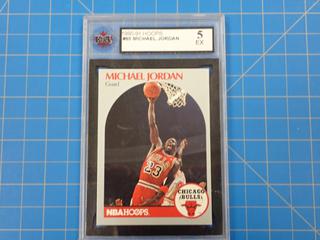 1990-91, Hoops #65 Michael Jordxan Card Rated 5 EX