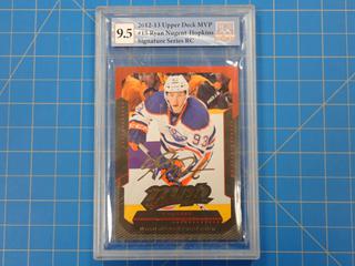 2012-13, Upper Deck MVP #15 Ryan Nugent-Hopkins, Signature Series Rookie Card, Rated 9.5