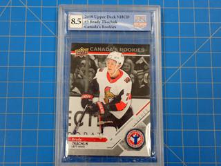 2019 Upper Deck NHCD, #5 Brady Tkachuk, "Canada's Rookies" Card, Rated 8.5