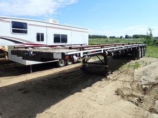 1994 Thru-Way Trailer Center Ltd. 48 Ft. Tri-Axle High Boy Trailer c/w 32,000lb GVWR, 22,480lb GAWR, 8 Ft. 6 In. Width And 11R22.5 Tires. VIN 2T9FA4832R1011591