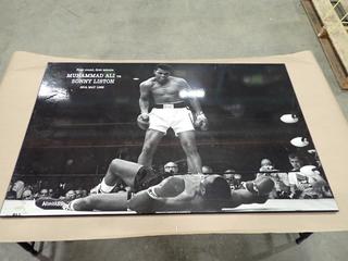 "First Round, First Minute" Muhammad Ali, VS Sonny Liston , May 25, 1965 Picture, 36 In. X 24 In.