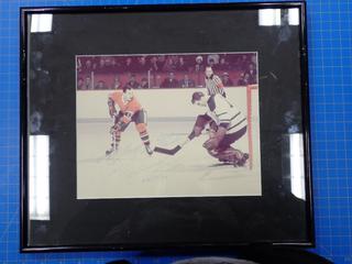 Autographed Vran Cournoyer Framed Picture *Note: No COA*