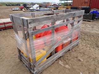 Qty Of (24) Gas And Diesel Jerry Cans c/w Crate