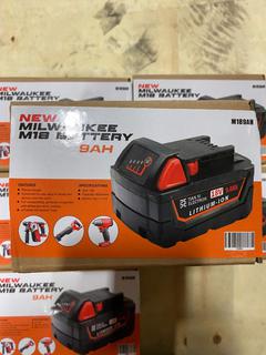 (6) Unused Milwaukee M18 Battery Replacement 9AH **Located Offsite At 15222 135 Ave, Edmonton Call Chris For More Information 587-340-9961**