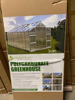 Unused 8 Ft. x 16 Ft. Polycarbonate Green House **Located Offsite At 15222 135 Ave, Edmonton Call Chris For More Information 587-340-9961**